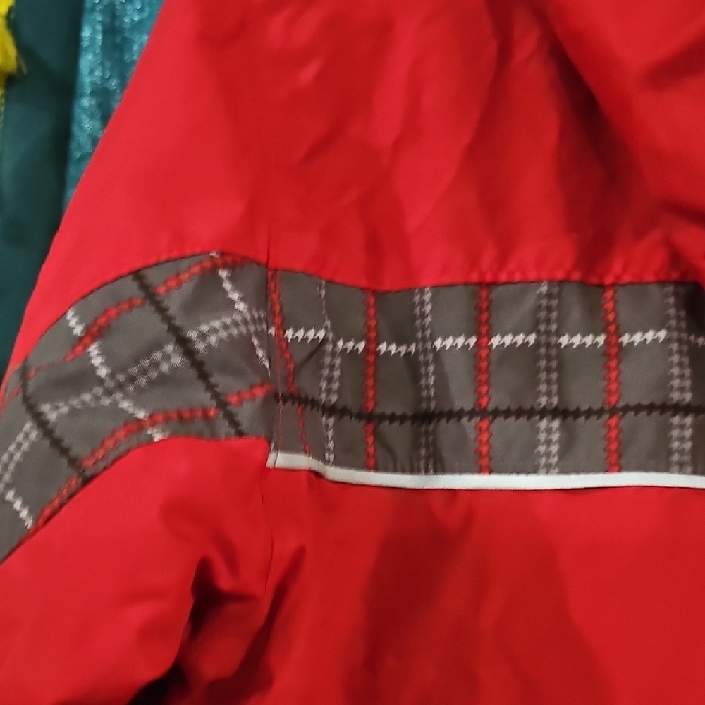 Columbia Kids Red and Brown Raincoat - Picture 4 of 5